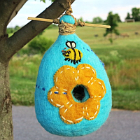 Wild Woolies Handmade Felt Bird Houses